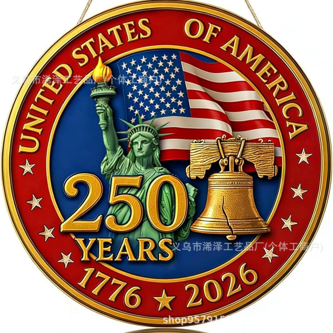 Unisex decorative anniversary bell with Statue of Liberty and bell relief Kalsten