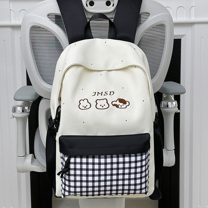 Cute Animal-Illustrated School Backpack