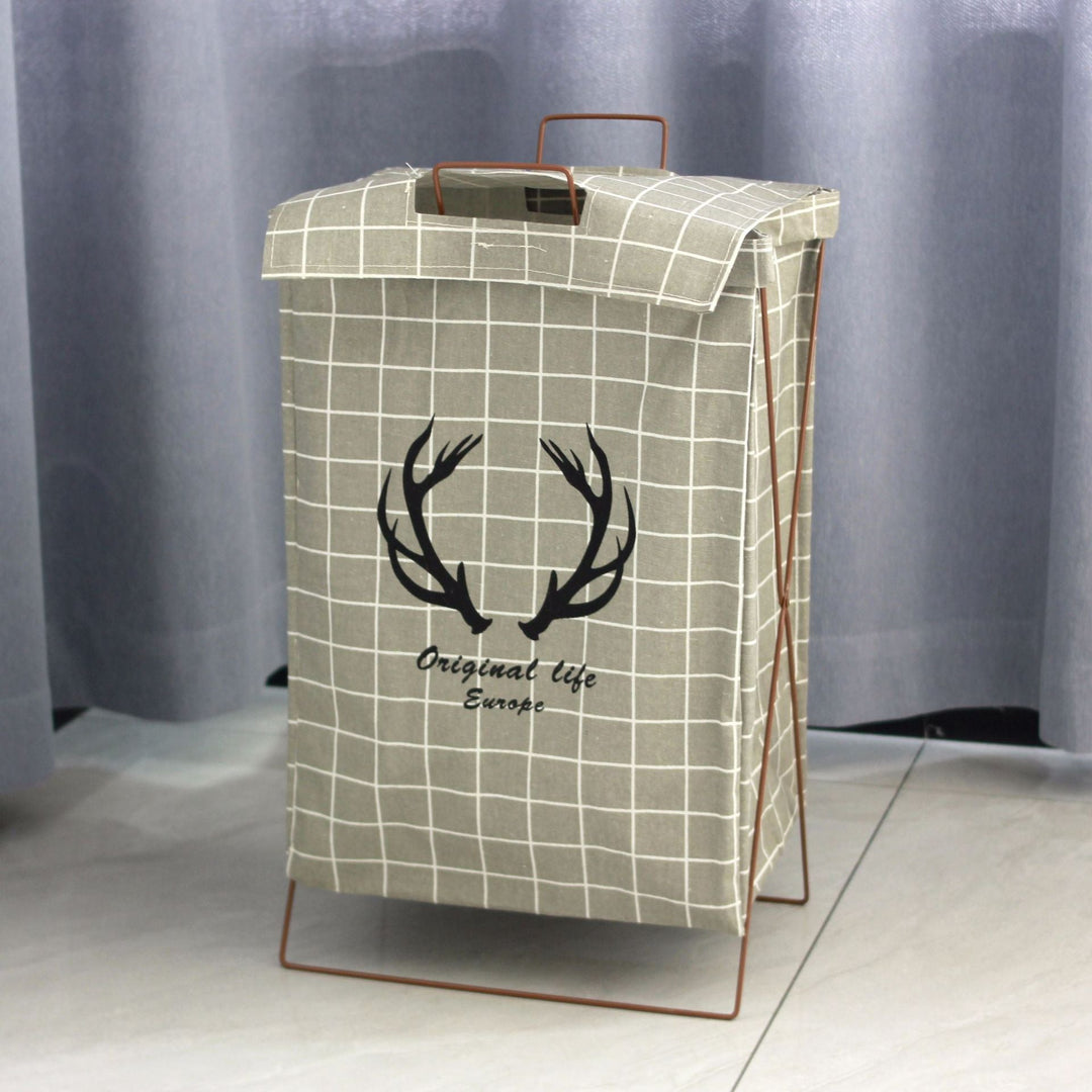 Decorative laundry basket with inspiring quotes Kalsten