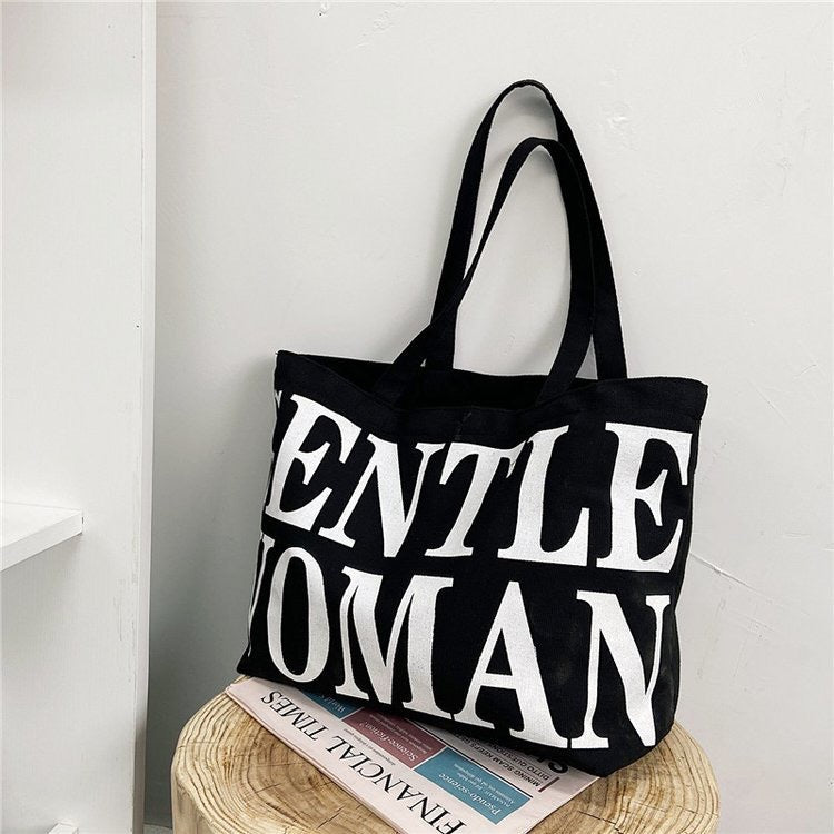 Fashionable cotton bag with striking lettering Kalsten
