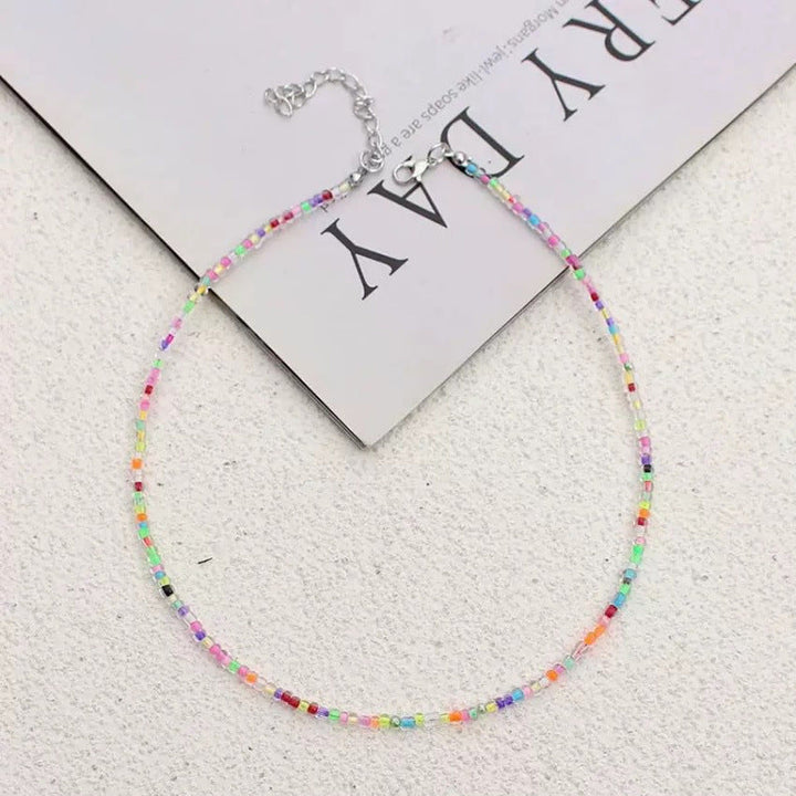 Handcrafted Beaded Choker Necklace Kalsten