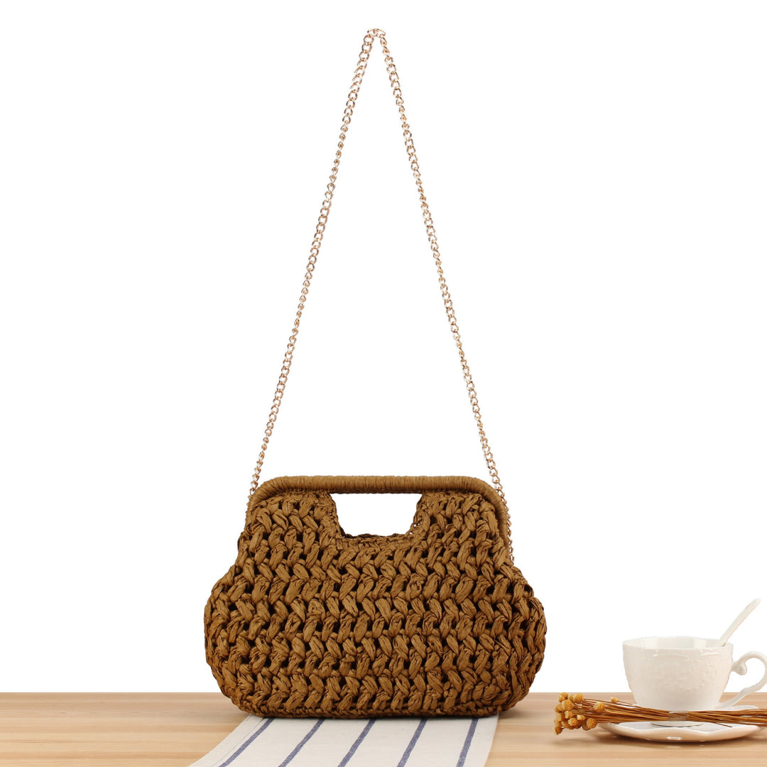 Special handbag made of natural raffia weaving Kalsten