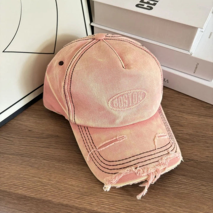 Men's Distressed Denim Effect Baseball Cap Kalsten
