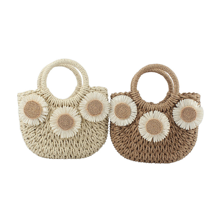 Handwoven shoulder bag with decorative elements Kalsten