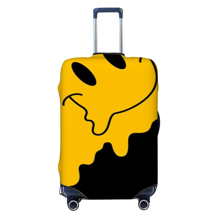 Unisex non-elastic luggage cover with graffiti print and zipper opening, stretchable protective cover with non-slip inner fastening Kalsten