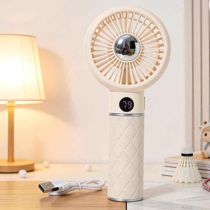 Women's Portable Mini Fan with Digital Display Kalsten
