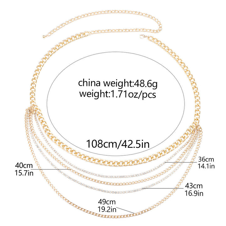 Multi-Layered Chain Body Jewelry Kalsten