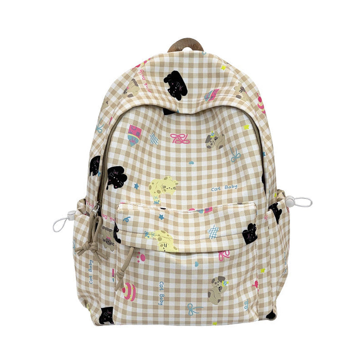 Playful Character Patterned Backpack Kalsten