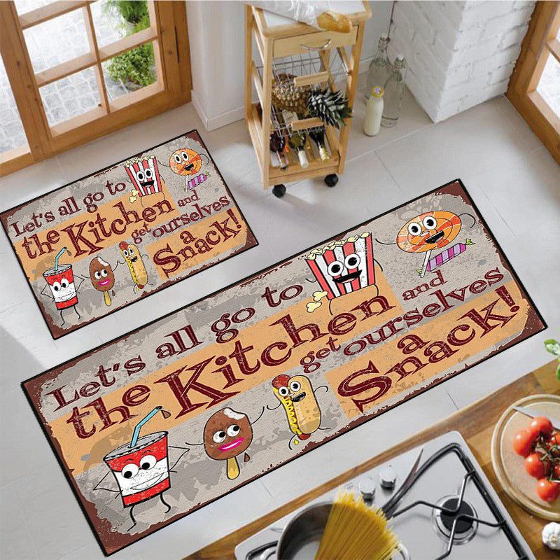 Fun Snack-Themed Kitchen Mat Kalsten