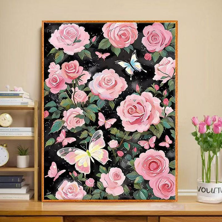 Floral Butterfly Canvas Art Print Kalsten