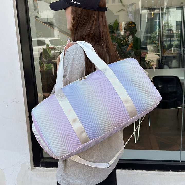 Chevron Quilted Travel Duffle Bag Kalsten