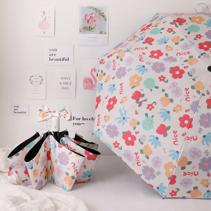 Ladies Rainbow Colored Folding Umbrellas Kalsten