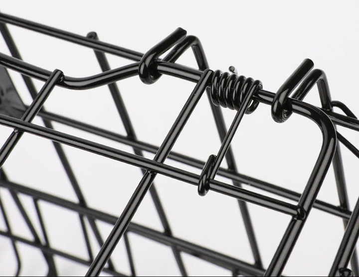 foldable steel wire rear bike cargo basket with adjustable quick-release hooks Kalsten