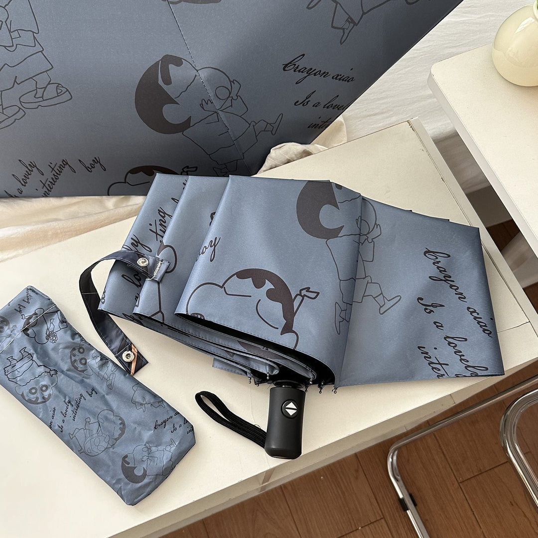 Women's Automatic Umbrella with Creative Comic Design Kalsten