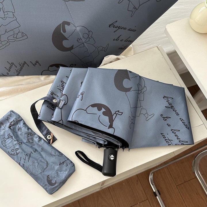 Women's Automatic Umbrella with Creative Comic Design Kalsten