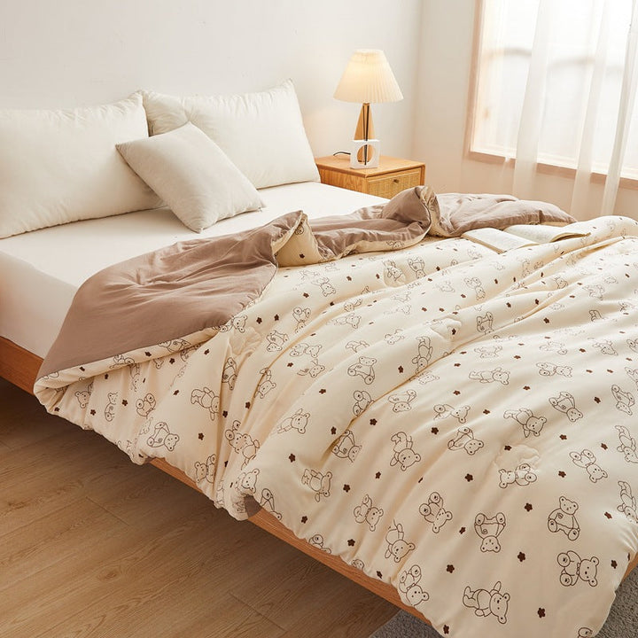 Women's cozy blanket with lovely bear pattern Kalsten