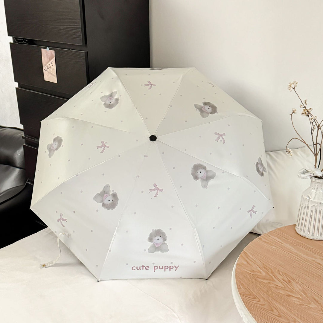 Ladies folding umbrella with playful animal design Kalsten