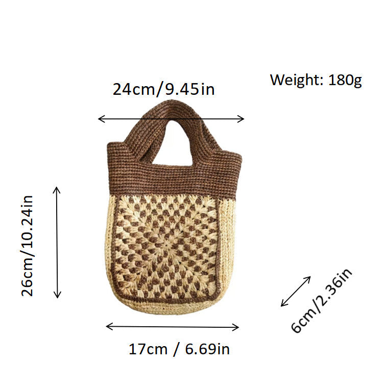 Handmade basket bag with traditional weaving pattern Kalsten