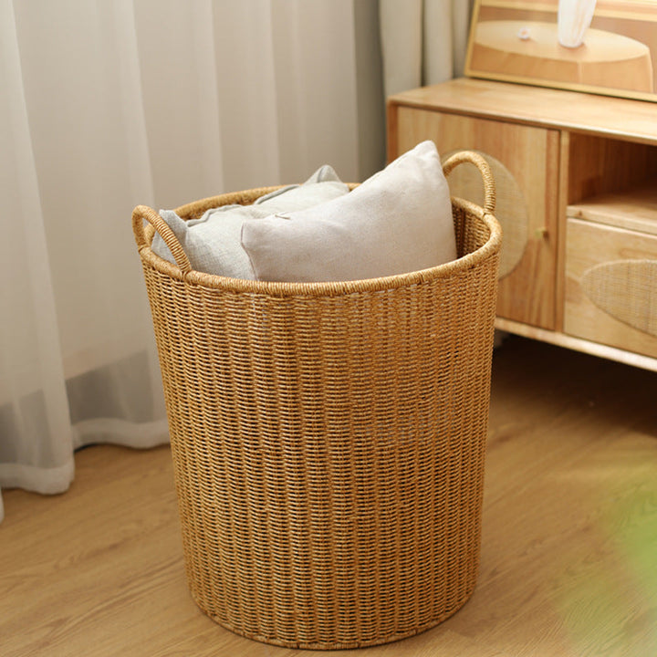 Handwoven Round Laundry Hamper Kalsten