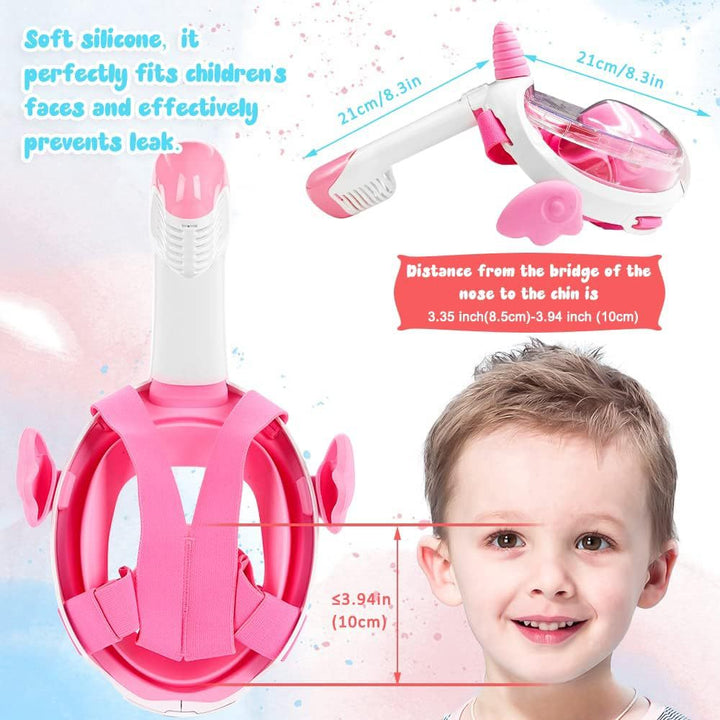 Diving mask with curved field of view and flexible silicone frame Kalsten