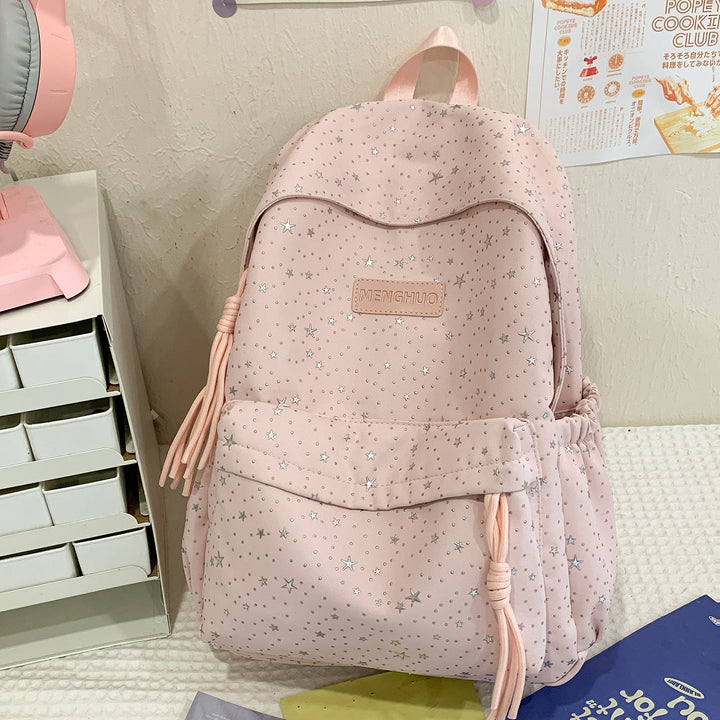 Star-Print Casual School Backpack Kalsten
