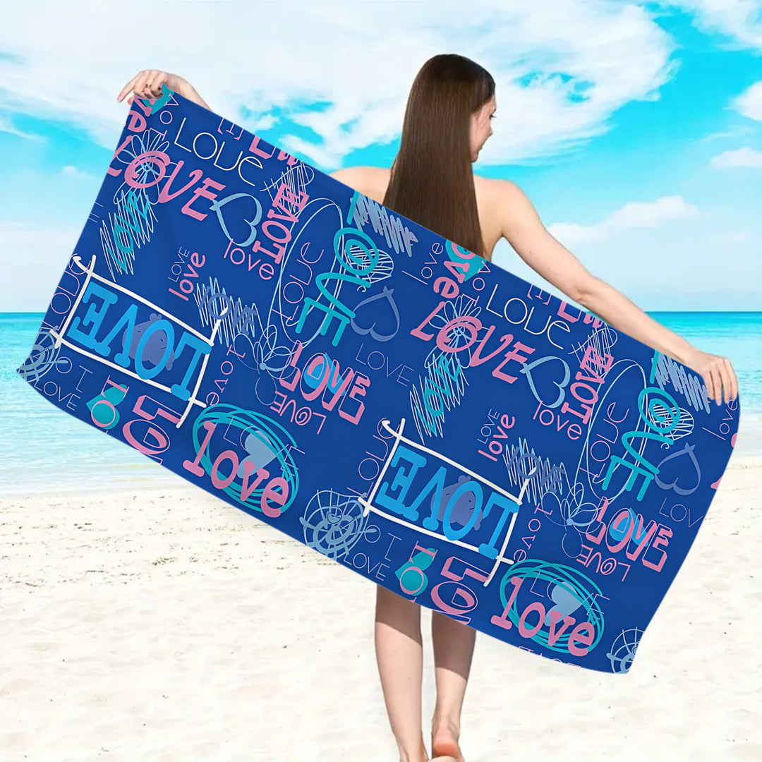 large beach towel with colorful butterfly design Kalsten