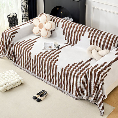 Cozy Decorative Fringe Sofa Throw Blanket