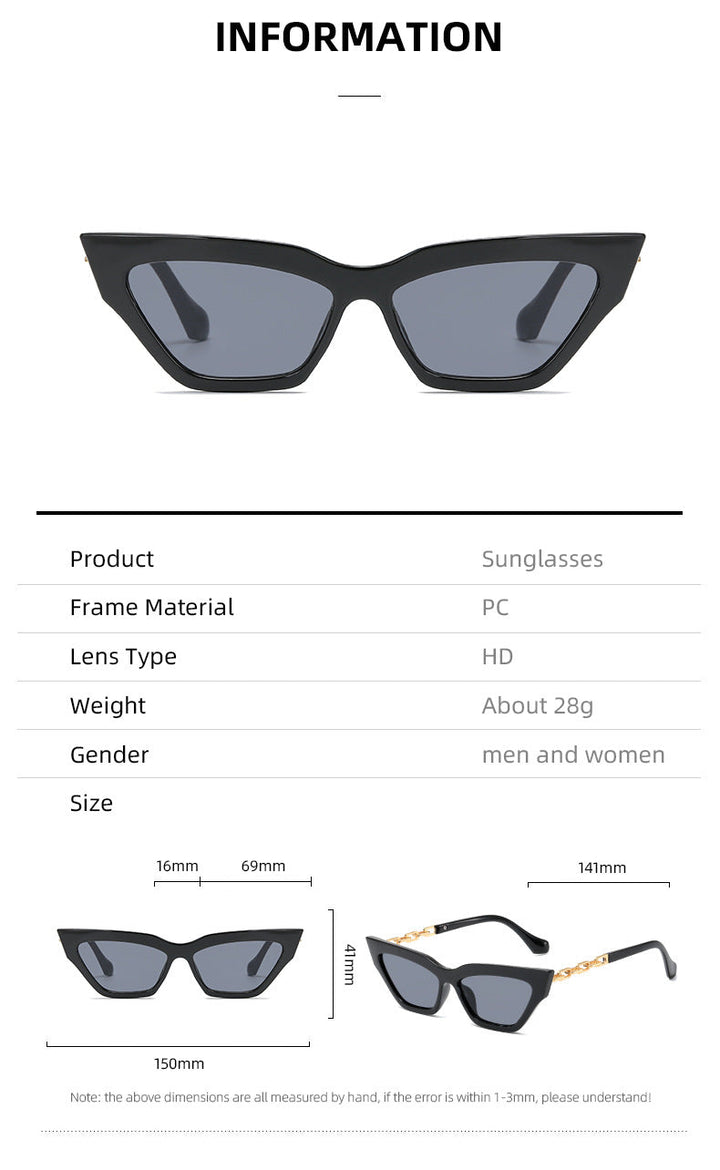 Women edgy cat-eye sunglasses with golden details Kalsten