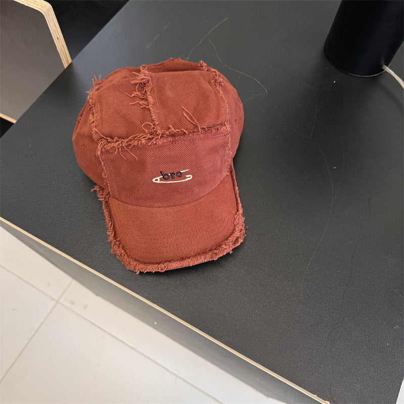 Men's Distressed Denim Snapback Cap Kalsten