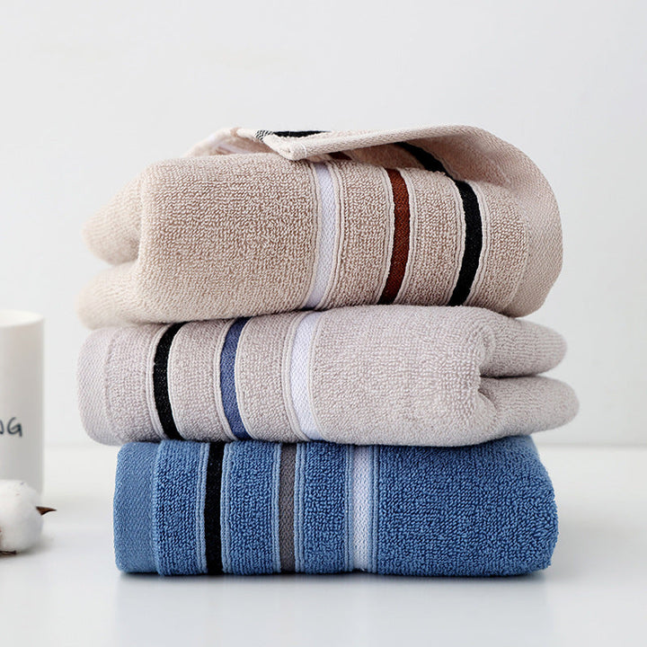 High-Quality Terry Bath Towel With Elegant Stripe Border Kalsten