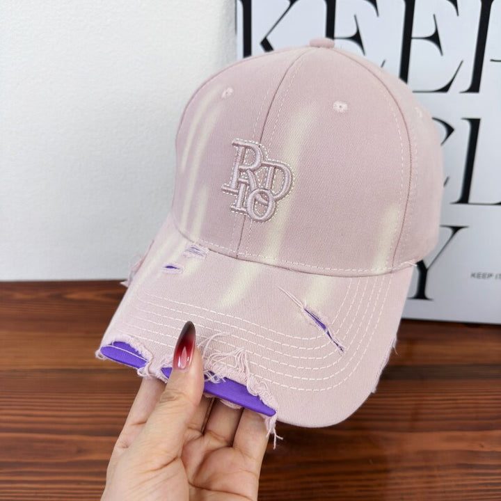 Women's Distressed Classic Cotton Baseball Cap Kalsten