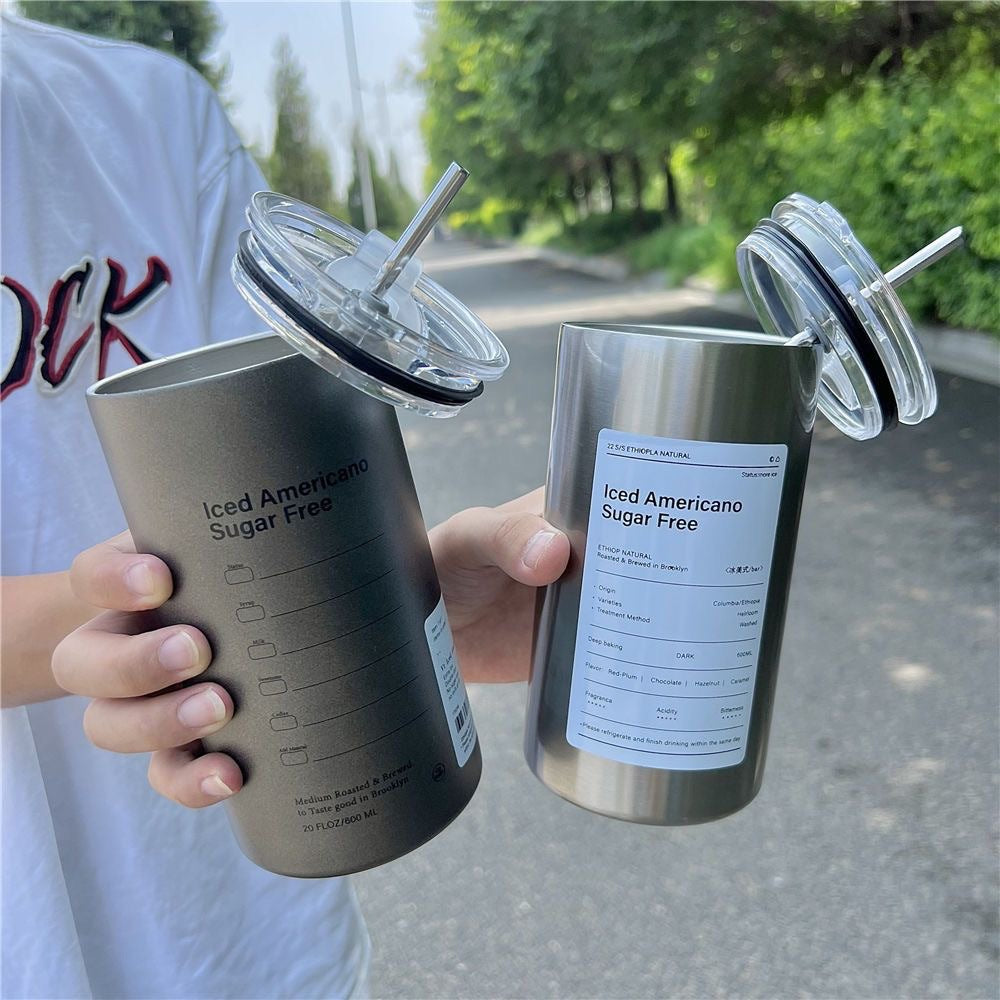 Women's insulated cup with secure lid and practical straw Kalsten