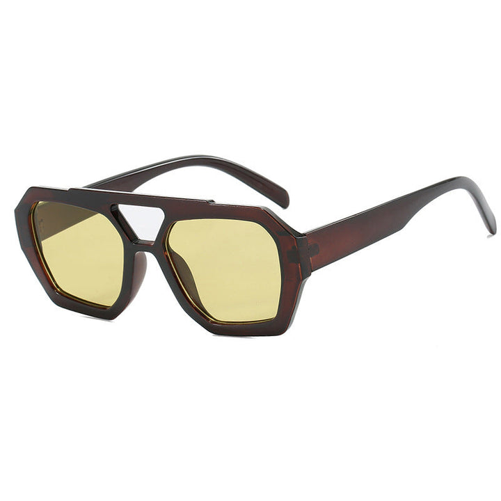 Women's geometric sunglasses made of durable plastic with polarized lenses Kalsten