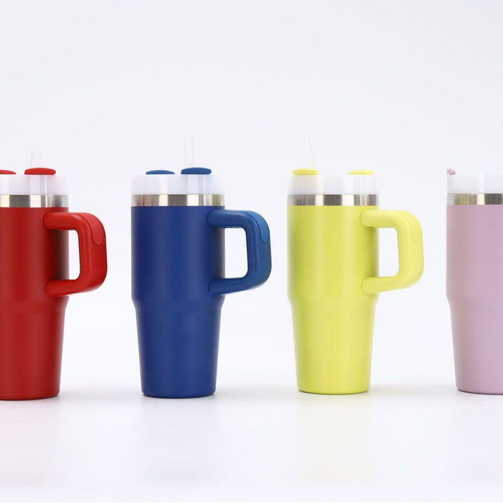 Unisex noble insulated cup with practical straw Kalsten
