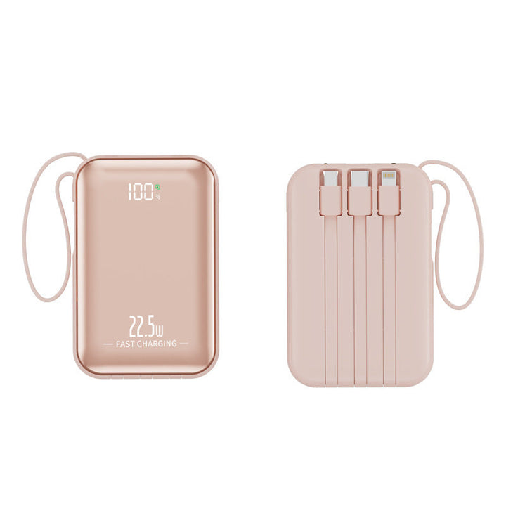 Portable power bank with integrated charging cables and fast charging function Kalsten