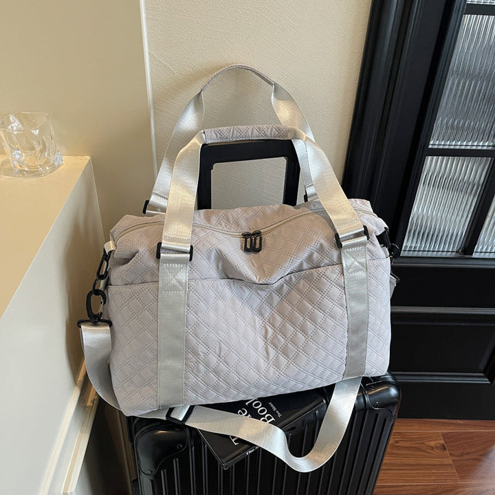 Quilted Fabric Travel Duffle Bag Kalsten