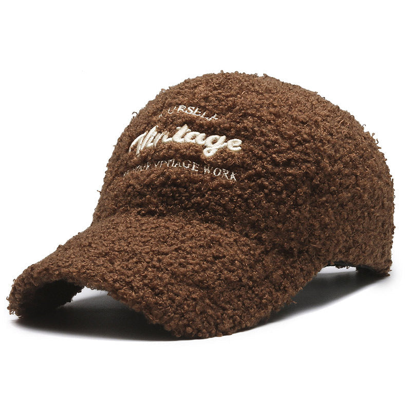 Women's Vintage-Inspired Plush Baseball Cap Kalsten