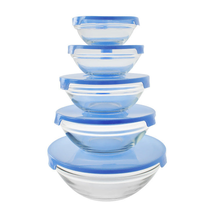 Women's set of stackable storage bowls with tight silicone lids Kalsten