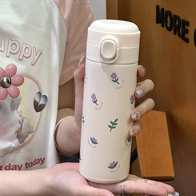 Ladies Insulated Bottle with Cute Floral Pattern Kalsten