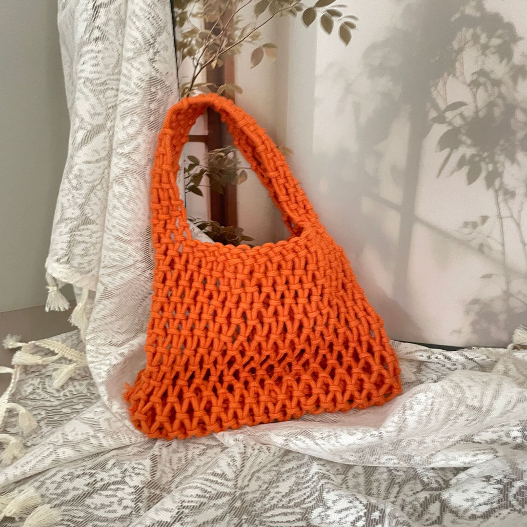 Hand-knotted tote bag with unique design Kalsten