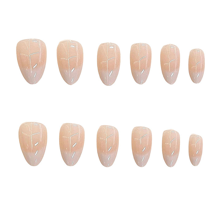 Natural French Tip Press-On Nail Set Kalsten