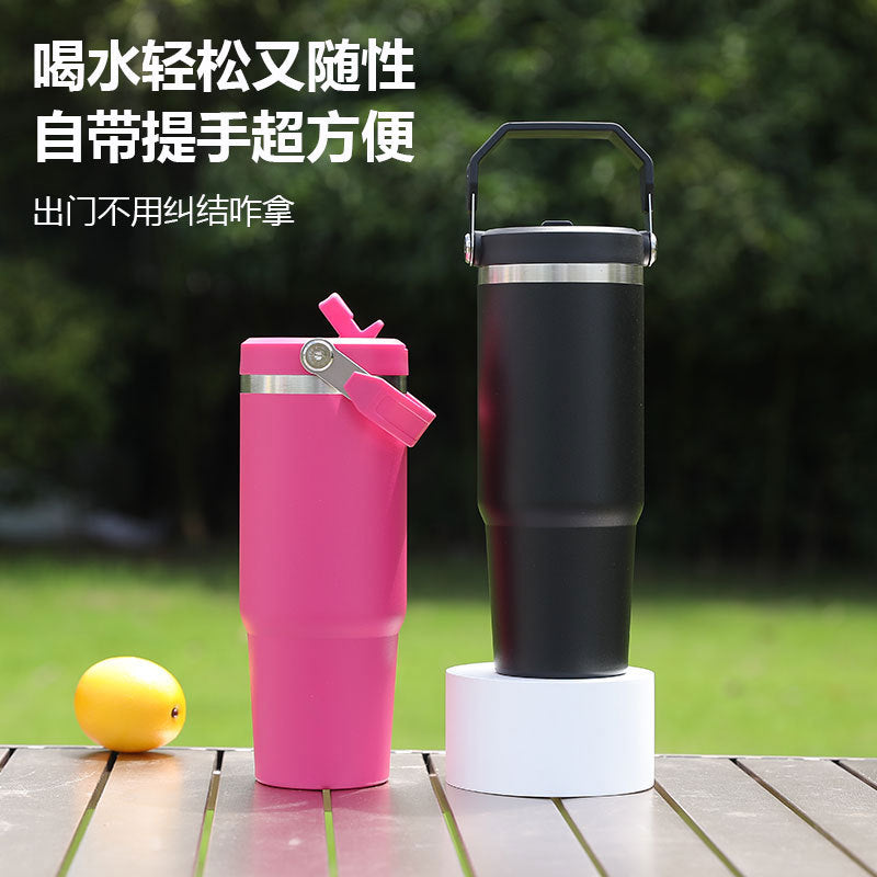 Unisex insulated cup with stable handling and practical folding device Kalsten