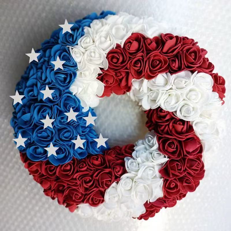 Unisex nan layered feather eagle door wreath with star accents Kalsten