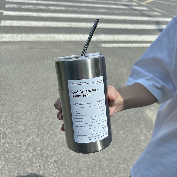 Women's insulated cup with secure lid and practical straw Kalsten