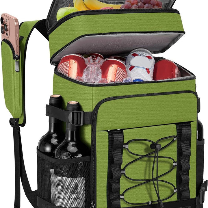 Unisex insulated cooling backpack with bottle holder, organizer pocket and padded carrying comfort Kalsten