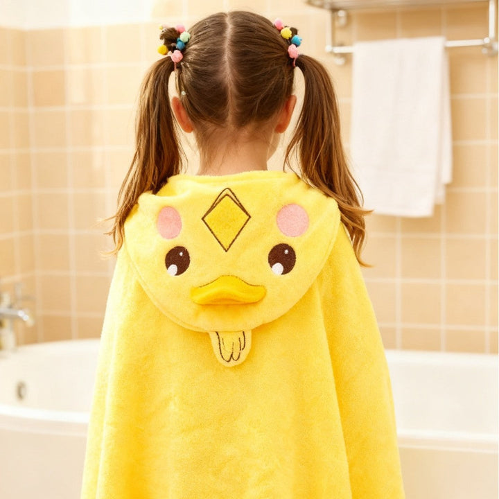 Cozy bath wrap blanket with animal duck hood design Kalsten