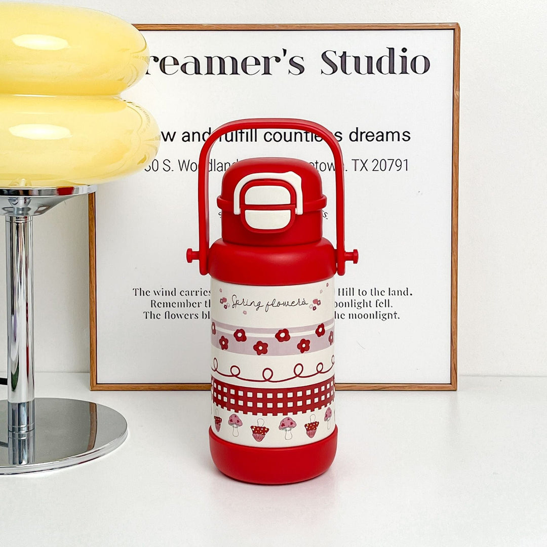 Women Insulated Drinking Bottle with Practical Carry Handle and Cute Design Kalsten