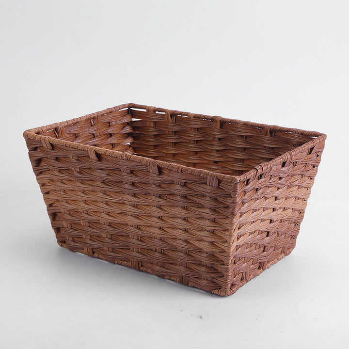 Women's Rectangular Storage Basket with Woven Structure Kalsten