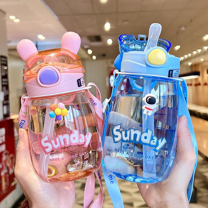 Ladies Animal-Friendly Water Bottle with Practical Straw Kalsten