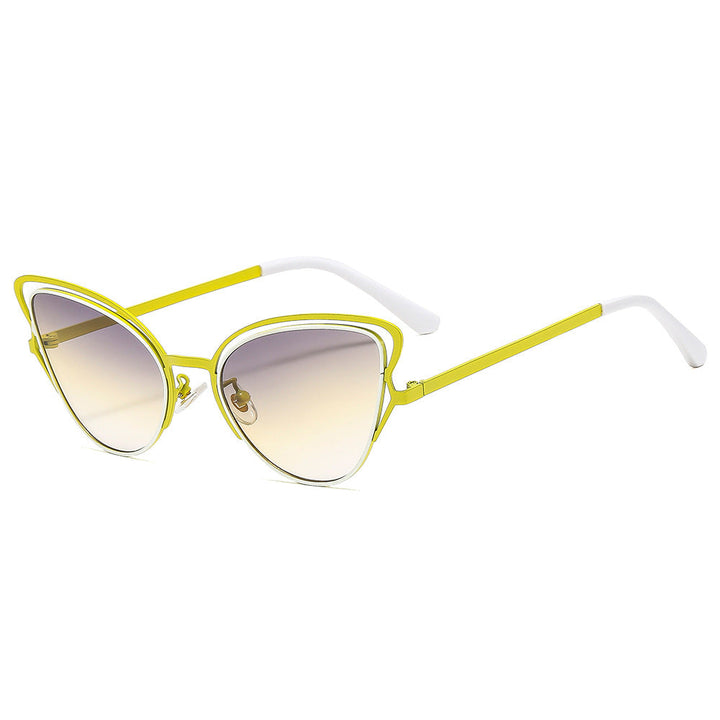 Women's Cat-Eye Sunglasses with Luxurious Metal Frame and High-Quality Gradient Lenses Kalsten